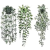 Fake Plants Artificial Hanging Plants 3 Pack Fake