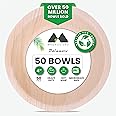 MAGNUS EKO 4" Round Disposable Bowls, 50 Pcs, 4 Oz - Compostable Palm Leaf Bowls for Party, Desserts, Gravy, Soup & Picnic - Eco-Friendly & Better than Paper Bowls