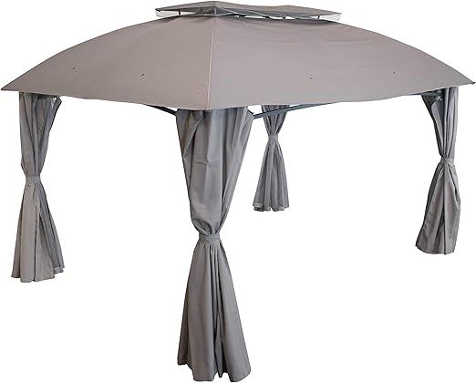 Amazon.com: Sunnydaze - Cenador rectangular de 11.5 x 11.5 ft, con