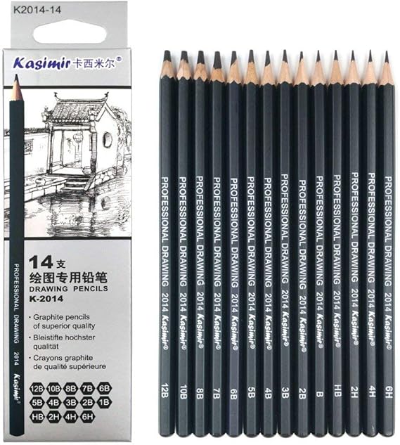Drawing pencils 14pcs/set 12B 10B 8B 7B 