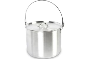 AceCamp Nested Pot Aluminum Lightweight Cooking Pot Set Outdoor Large Stock with lid and folding handle - 4L,8L,12L