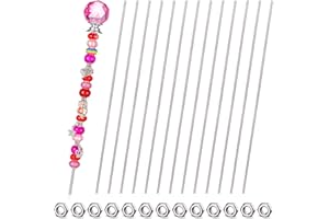 MEOWOO 26 Pcs 8/32 Inch Threaded Rods with Hex Nuts M4 12 Inch 304 Stainless Steel Fully Rod Threaded, 13 Pcs M4 300mm Right-Hand Threads, 13 Pcs Hex Nuts for Hangers, U-Bolts, and Beaded Garden Stake Rods