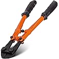 KSEIBI 141570 Heavy-Duty Mini Bolt Cutter 12" for Cutting Fence, Steel Wire, Small Chain, Screws, and Rivet, with Soft Grip Rubber Ergonomic Handle Cutters