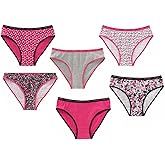 Calvin Klein Girls Graphic Bikini Panty Underwear Comfort stretch- 6 Pack (Medium, Assorted Print/Solid)