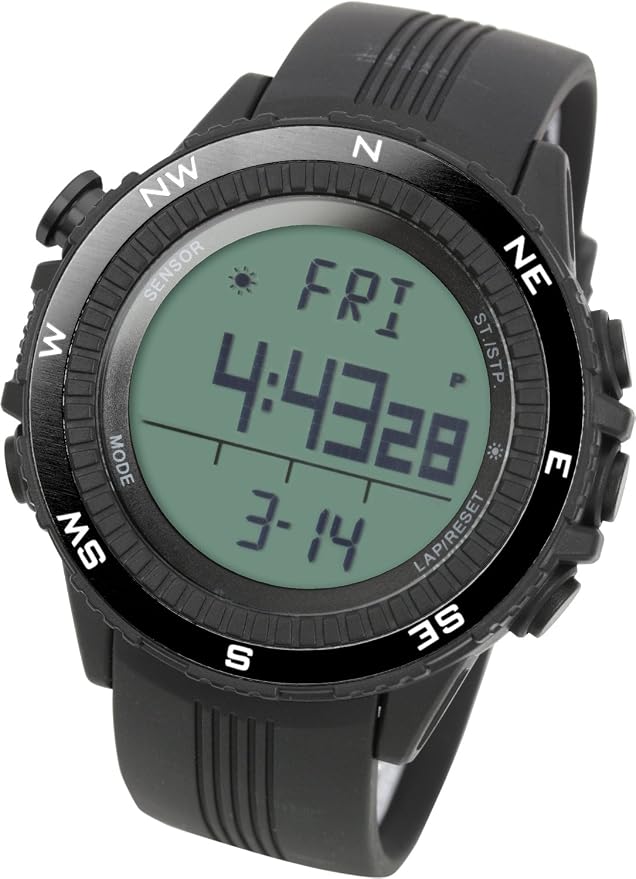 Montre Multifonction Randonnée - Boussole, Altimètre, Baromètre, Étanche 10ATM - Pour Outdoor