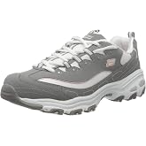 Skechers Women's D'Lites Biggest Fan Sneaker | Air-Cooled Memory Foam Insole, Cushioned midsole with flexible outsole, Sporty fashion sneaker with a lace-up front