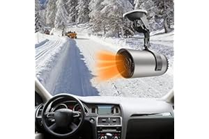 AHCJYEEJK Portable Car Heater, 12V 150W Windshield Defogger and Defroster, 2 in1 Fast Heating Defroster, Plug in Automobile Windscreen Car Fan with Suction Holder for All Cars