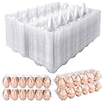Plastic Egg Cartons Bulk, 36 Packs Empty Clear Plastic Egg Carton Holds Up to 12 Eggs, Reusable Chicken Egg Tray Holders for Family Pasture Chicken Farm, Business Market Display, Storage