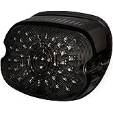 MOVOTOR LED Tail Light with Turn Signal Compatible with Harley Davidson | Low Profile Design, Brake Light License Plate Light, Smoked Lens,Plug N Play for Dyna Sportster 883 1200 Road King