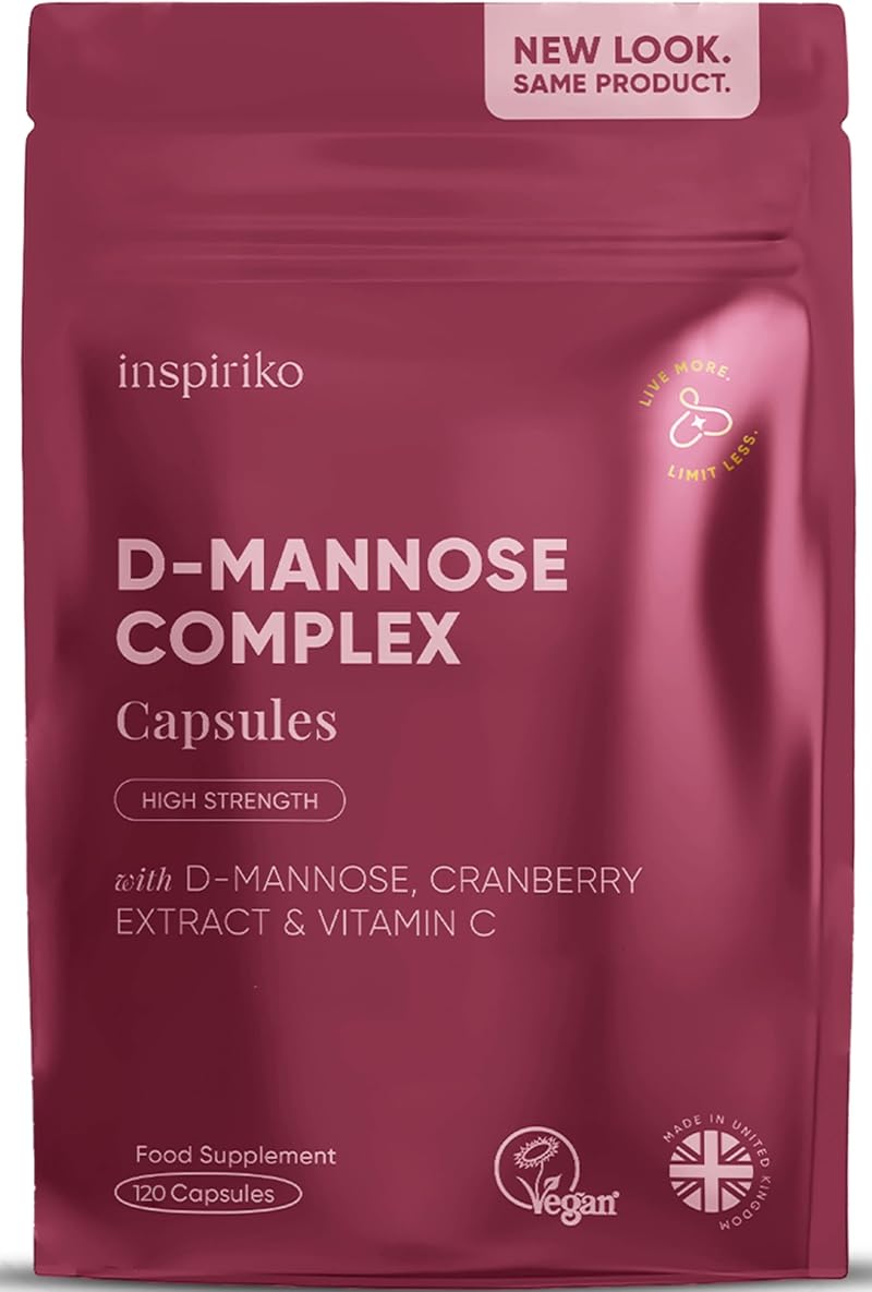 Inspiriko D Mannose 1000mg Complex Capsules with Cranberry & Vitamin C 120