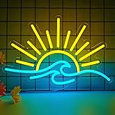 Sunrise Sunset Neon Sign Sun Wave LED Neon Lights for Bedroom Wall Decor, Dimmable USB Powered Neon Signs for Beach Bar, Living Room, Man Cave, Party Decorations
