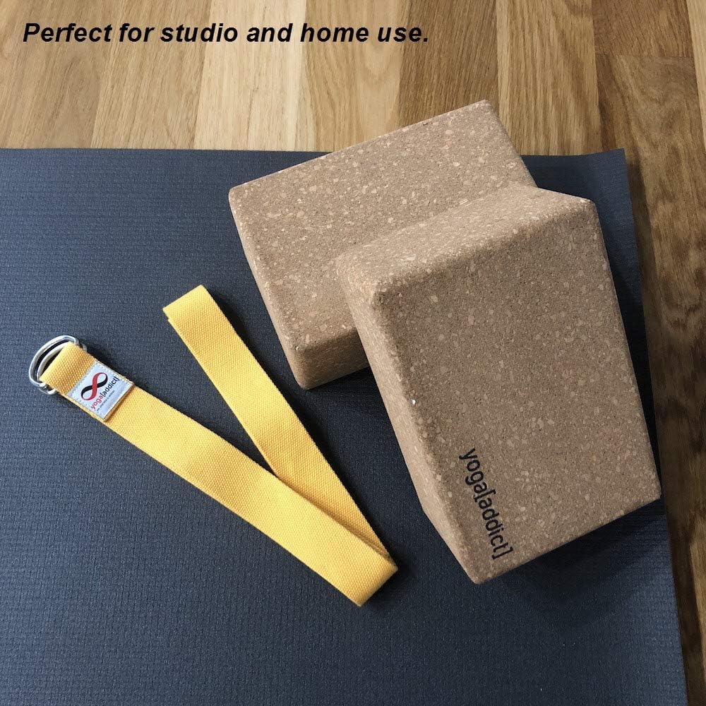 YogaAddict Foam & Cork Yoga Blocks 2 Pack and Yoga Strap Set Review The Devoted Yogi