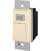 Intermatic ST01A 7 Day Programmable In Wall Digital Timer Switch for Lights and Appliances, Astronomic, Self Adjusting, Heavy Duty