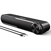 Jeecoo A30 Computer Speakers for Desktop, Pc Speaker Sound Bar Loud Sound Wired USB Powered Speaker with 3.5mm Aux Speaker fo