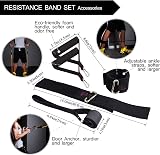 TheFitLife Resistance Bands Set with Handles Door Anchor Ankle Straps 5 Bands view 5
