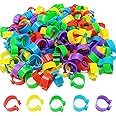 Gmeily 200Pcs 16mm Chicken Leg Bands Identification Leg Bands for Chickens Poultry Leg Bands Rings 8/16/20/25mm