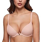 INLYRIC Women's Push Up Bra Front Closure Bras Supportive Tshirt Demi Plunge Underwire Bra Inbarely Plus Collection