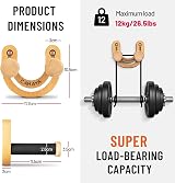 CAHAYA 2 Pack Guitar Wall Mount Hanger Smiling U Shape Adjustable Width CY0297 view 2