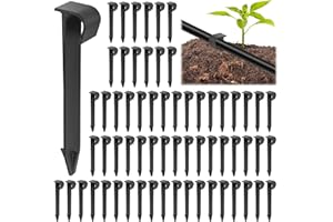 100PCS Drip Irrigation Support Stakes, Kalolary 1/2 Inch Drip Tube Stakes Tubing Hose Holder Drips Lines Tubing Hose Irrigati