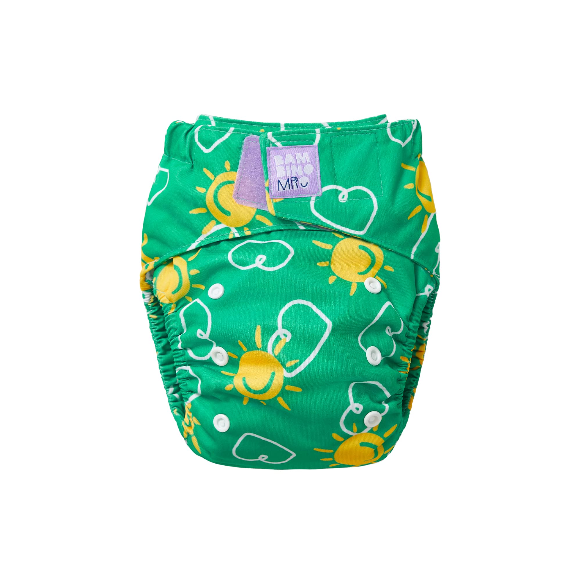 Bambino Mio, Revolutionary Reusable Nappy - Sustainable, Washable, Chemical-Free Eco Nappy from Newborn to Toddler (Shine)
