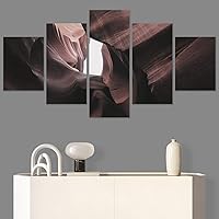 SIGNWIN 5 Panel Canvas Wall Art Modern Art Landscape Modern Multicolor Photography Relax/Calm Rocky for Home Decorations Ready to Hang - 60