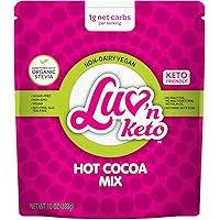 Sugar Free Drinking Hot Chocolate - Stevia Sweetened, Keto 1g Net Carb Gourmet Hot Cocoa Mix - Gluten Dairy Free, Vegan…