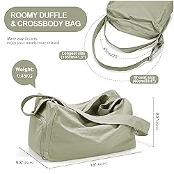 Small Gym Bag with Shoe Compartment, Workout Sport