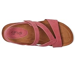 Eurosoft Women's Gianetta Flat Sandal, Pink, 7 Wide