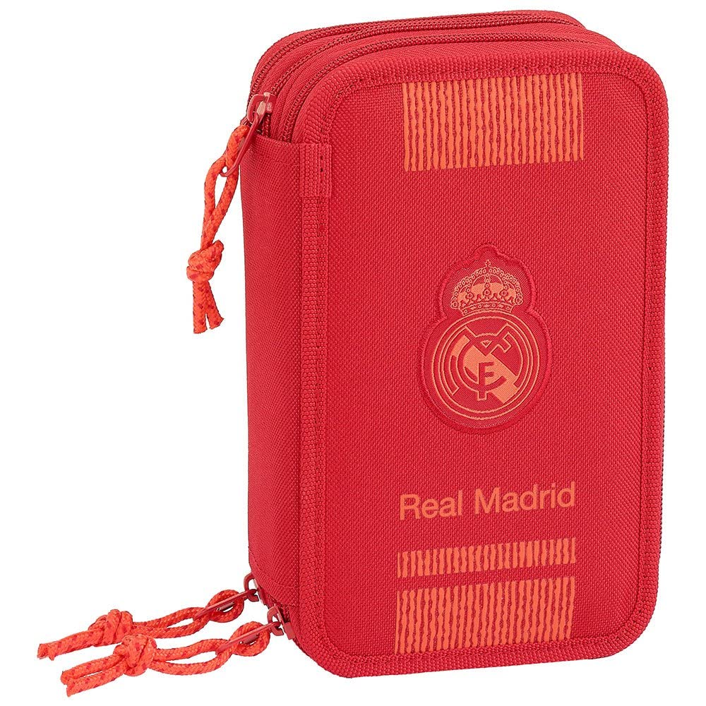 SAFTA Plumier Triple 41 Pieces Real Madrid Red 12.5 x 20.5 x 6, Multicolour (411957057)