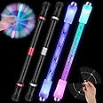 Gersoniel 4 Pcs Spinning Rotating Ballpoint Spinning Pen LED Light Fidget Rolling Finger Pen Twirling Pencils for Entertainment