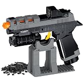 youeefy 1:1 Pistol Model Building Block Set, 432 Pcs, Black, 14+