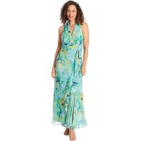 London Times Women's Dresses Sleeveless V-Neck Maxi Dress for Women