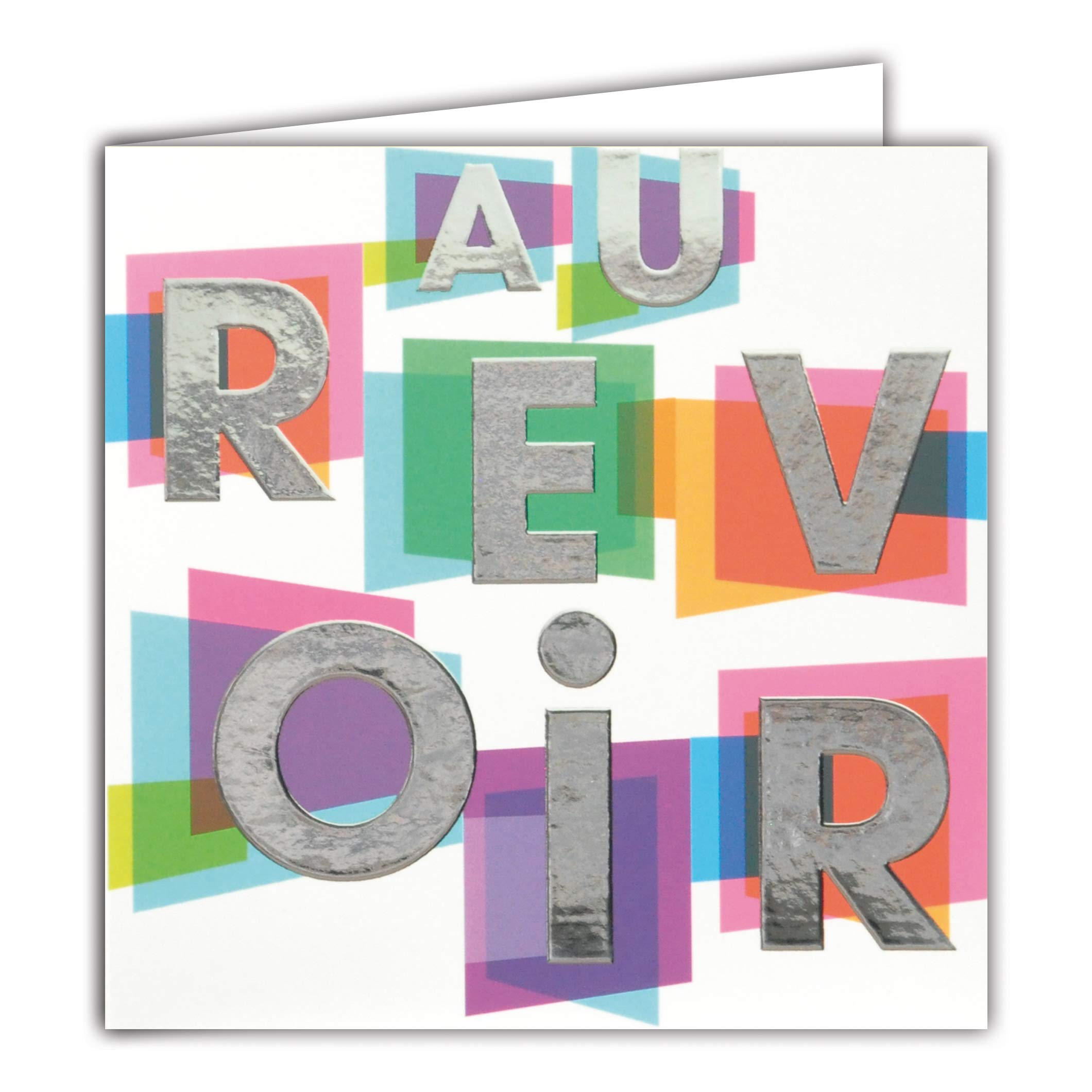 22012 Silver Square Card Goodbye Departure for Any Occasion - Colleague Retirement End of Internship Mission Contract Moving 22012