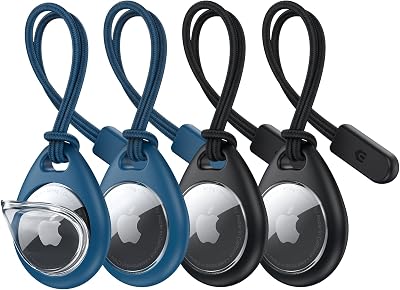 UNBREAKcable 4PK TPU Case for AirTag 1st 2nd Gen w/ Nylon Strap Scratch