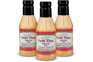 TERRY HO'S YUM YUM SAUCE Terry Ho's The Original Yum Yum Sauce - Japanese Mayo Based Sauce for Dipping, Marinade, and Dressing - Cocktail Sauce for Shrimp, Japanese Steak, Chicken, Pork, Vegetable Salad - 16 Oz (Pack 3)