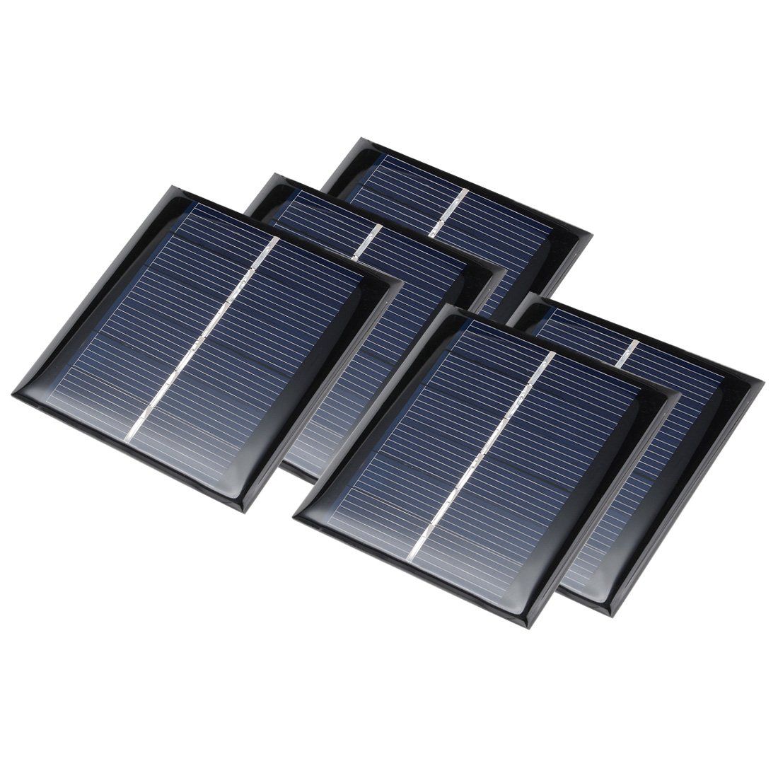 sourcingmap 5Pcs 3V 100mA Poly Mini Solar Cell Panel Module DIY for Light Toys Charger 70mm x 70mm