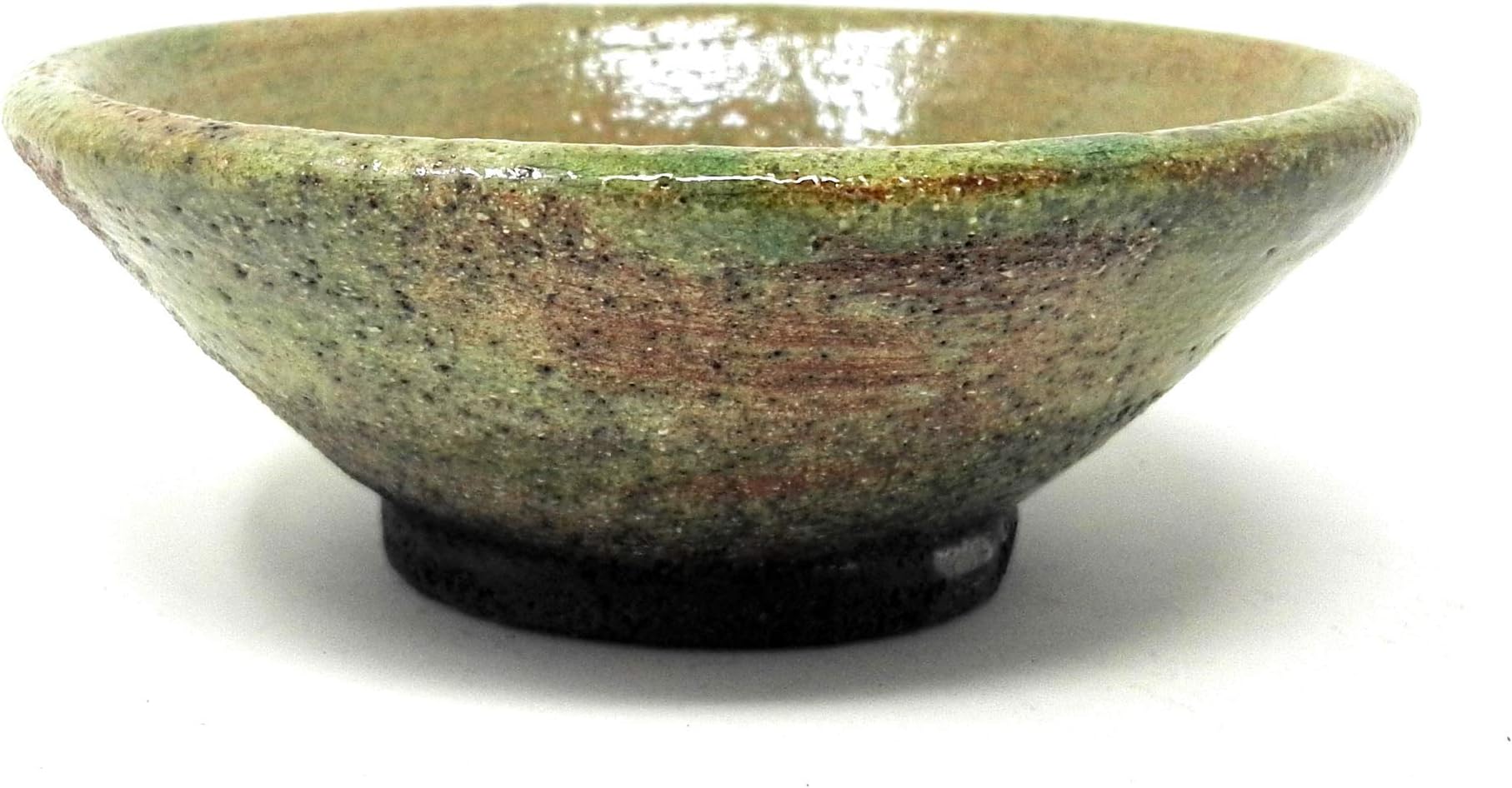 Japanese Tea Bowl Ceramic Raku 4" - Handmade Pottery - Unique Piece by Mosraku