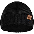 DANISH ENDURANCE Merino Wool Beanie for Men & Women, Fleece Lined Hat, Soft, Stretchy, Fisherman Beanie, Warm Wool Hat
