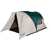 Coleman Cabin Camping Tent with Screened Porch, 4/6 Person Weatherproof Tent with Enclosed Screened Porch Option, Includes Ra