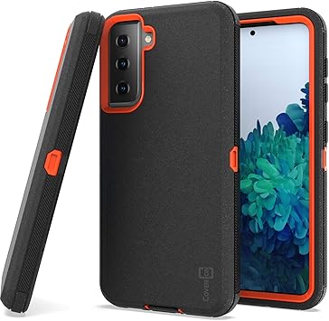 Amazon Com Coveron Rugged Case Designed For Samsung Galaxy S21 Plus 5g Case Heavy Duty Military Grade Phone Cover Black Electronics