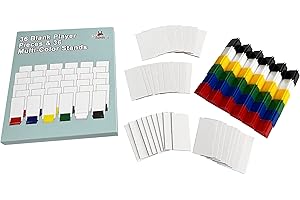 Apostrophe Games 36 Blank Board Game Stand Up Player Pieces with Multi-Color Card Stands, Board Game Accessories
