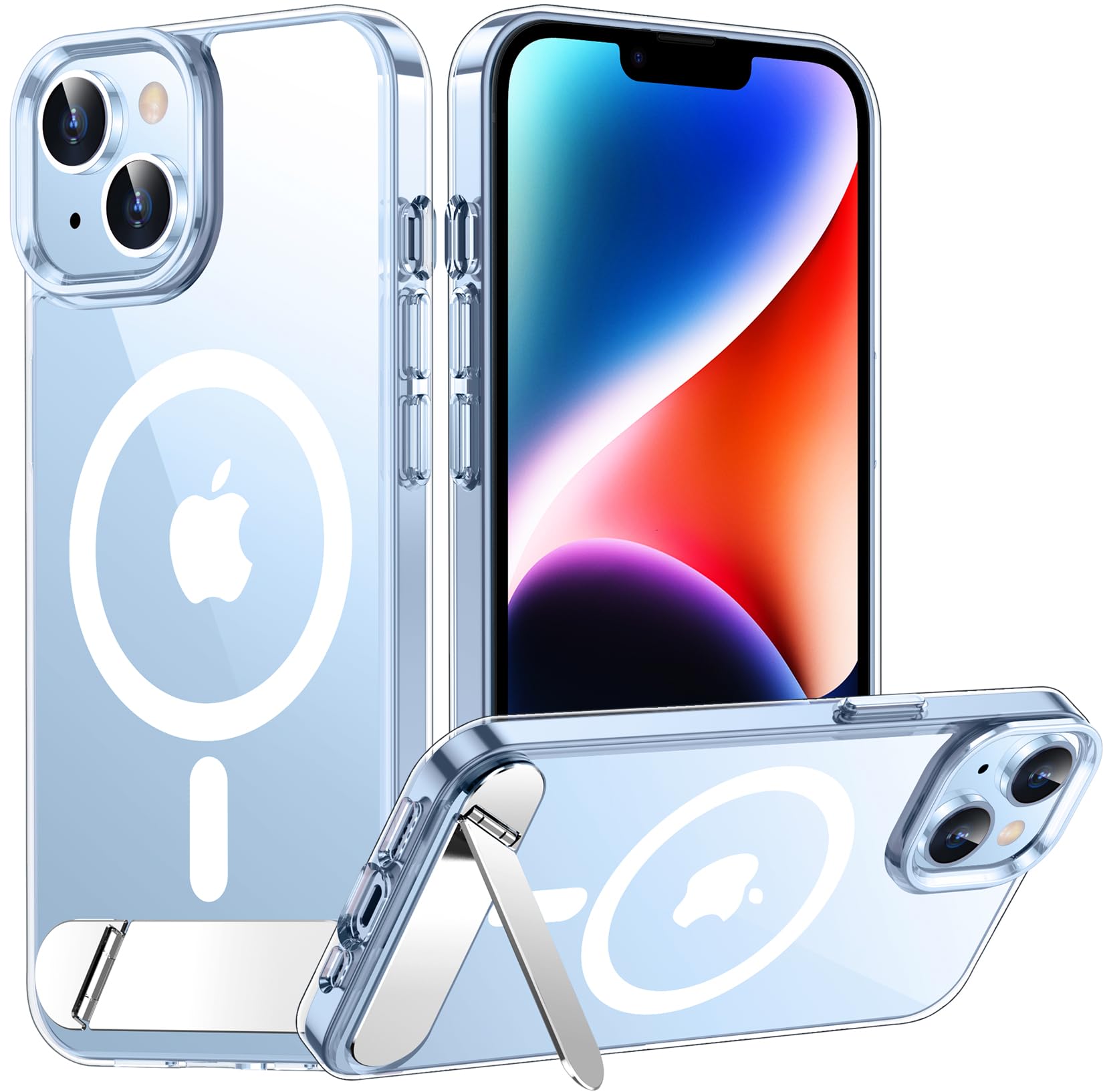 Photo 1 of Temdan Magnetic Compatible with iPhone 14 Case/iPhone 13 Case,[Built-in Invisible Kickstand][Compatible with MagSafe] [Military Grade Shockproof] Slim Thin Phone Case for iPhone 14/13 6.1"
