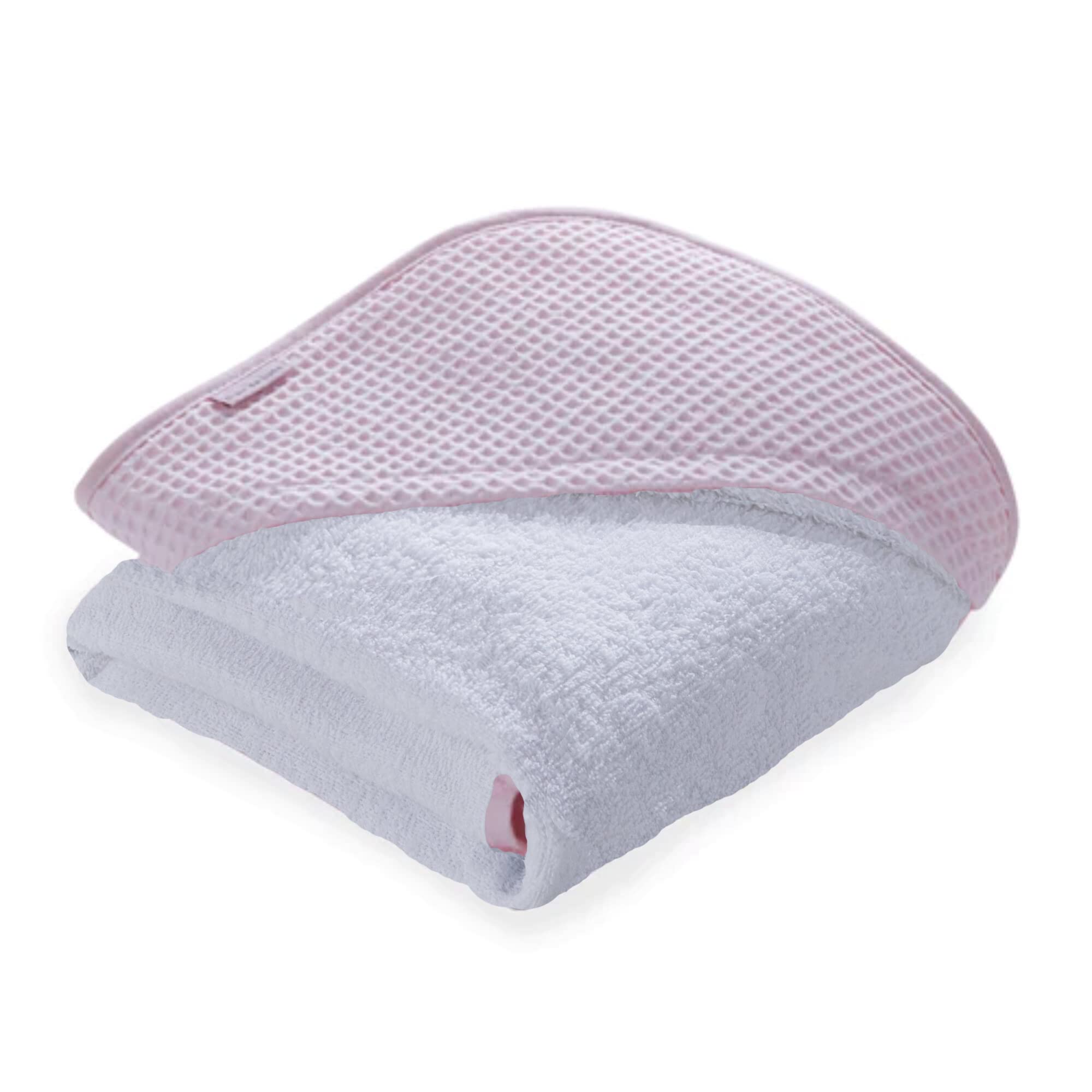 Luxury Waffle Hooded Baby Towel - Pink