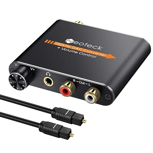 Convertisseur SPDIF Optique Vers 3,5mm PROZOR Avec Ampli - 192kHz/24bit, Plug & Play, Pour TV, Casque, Enceintes - 3