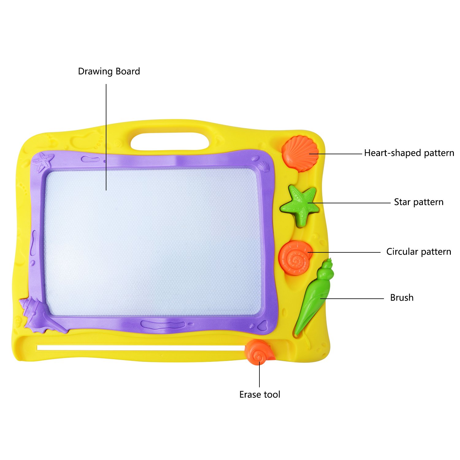 Moobom Tablero de escritura Tablero de dibujo magnético Tablero de dibujo magnético borroso extraíble, un gran regalo de Navidad