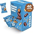Realsy Filled Medjool Dates, Organic Dates with No Sugar Added, Gluten-Free, Vegan, All Natural Healthy Snack, Single Wrapped (40 ct) (Peanut Butter)