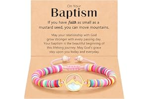 Eryuor Gold Move Mountains-Baptism Confirmation Mustard Seed Bracelet Catholic Christian Easter Gifts