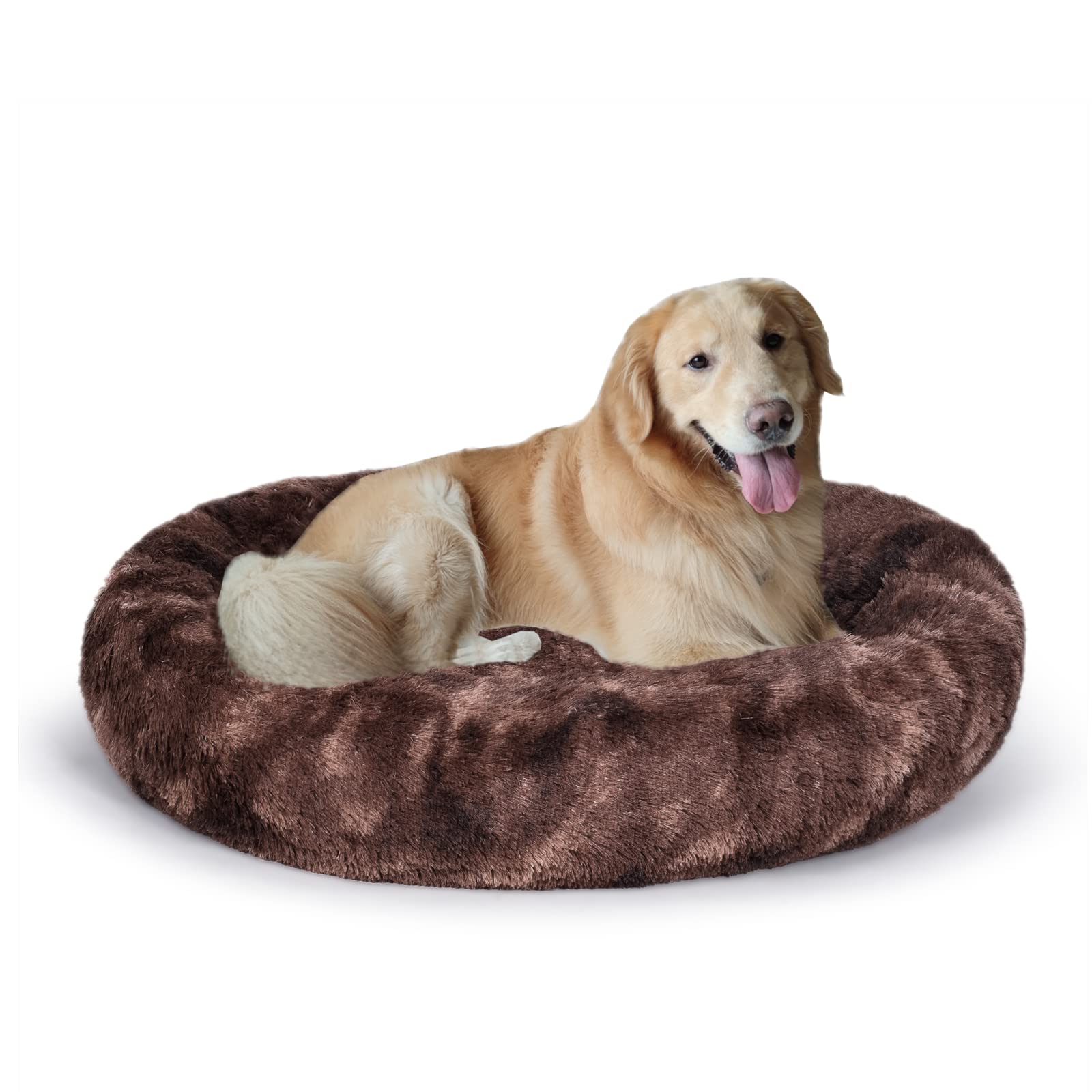 Oval Calming Donut Cuddler Dog Bed Shag Faux Fur Cat Bed Washable Round oval-calming-donut-cuddler-dog-bed-shag-faux-fur-cat-bed-washable-round