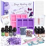 DIY Melt & Pour Shea Butter Soap Making Kit, Includes Shea Butter Soap Base, Glass Measuring Cup, Liquid Dye