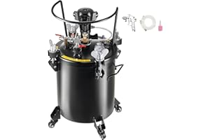 Uargd 30 L/7.5 gal Spray Paint Pressure Pot with Automatic Stirring, Adjustable 70 psi Pressure, Includes Spray Gun and Hoses